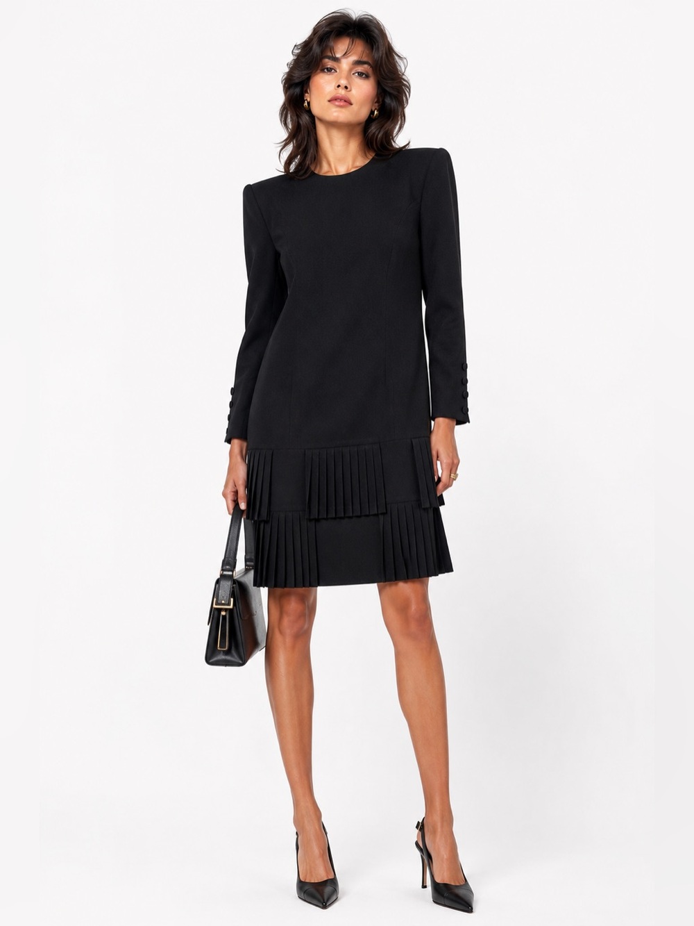BILL BLASS VINTAGE Accordion Pleated Dress 14
